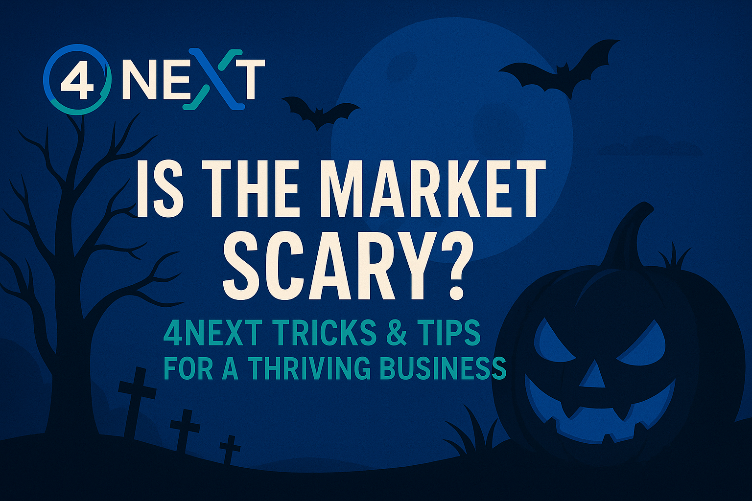 Is the Market Scary - 4NEXT Tricks & Tips for a Thriving Business blog banner image